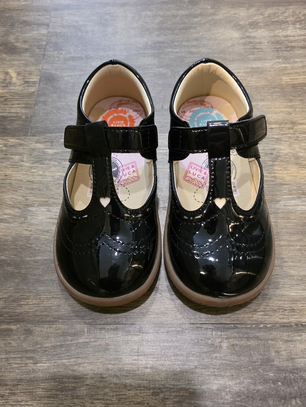 Livie & Luca Toddler 8 Christmas Holiday Black Patent Mary Jane Dress Shoes